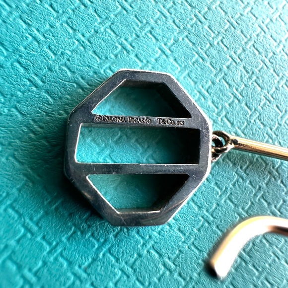 Tiffany & Co RARE Paloma Picasso Zellige Drop Dangle Earrings Sterling Silver - Picture 8 of 11